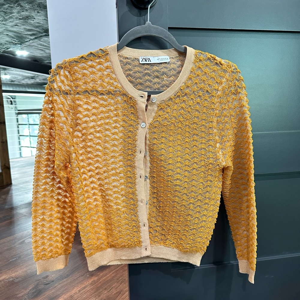 Zara - Yellow/Orange Cardigan